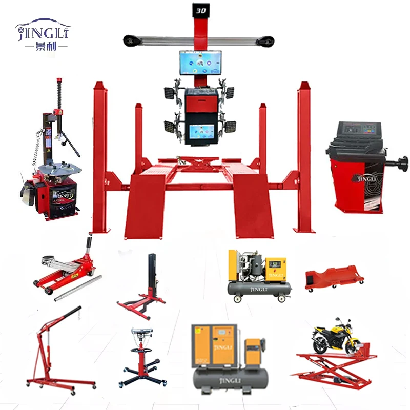 Full Set of Car Lift 3D Wheel Alignment Tire Changer Wheel Balancer Combo on Sale Wheel Alignment Equipment