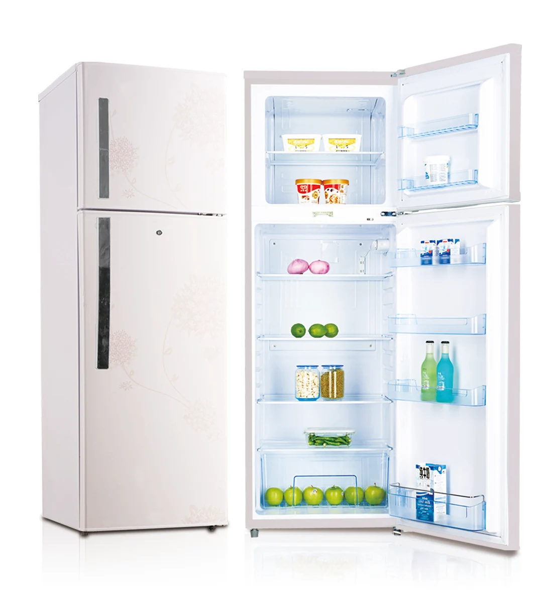 KD352F Stainless Steel Compressor top-Freezer Refrigerator Household & hotel use OEM brand