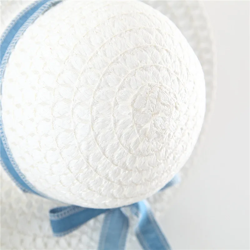 Beach embroidery bowknot kids frock designs indian baby girls princess slip dress + hat