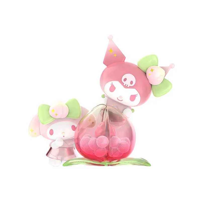 TOPTOY Japan Figure Anime Sanrio Blind Box  Family Genki Peach Paradise Series Kuromi&My Melody&HelloKitty forSanrio