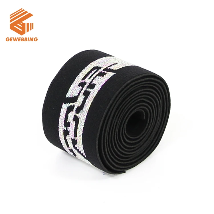 Recycled Elastic Band Soft Recycled Polyamide Webbing 38mm 50mm Elastic Webbing Belt Jacquard Elastic Band With Logo
