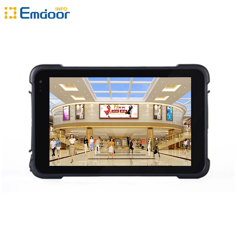 IP67 водонепроницаемый прочный промышленный планшетный ПК EM-I86 с 2D сканер штрих-кода и GPS для склада