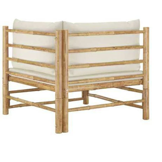 Bamboo KD corner armchair with seat and back cushions , Vietnam Outdoor