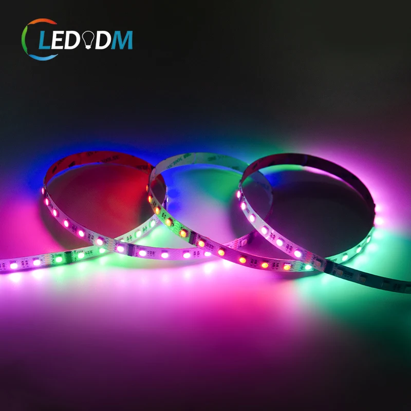 DMX512 TM512 UCS512  digital led strip External IC DC 24V 5050 60LEDs/m rgb magic full color RGB RGBW programmable led strip