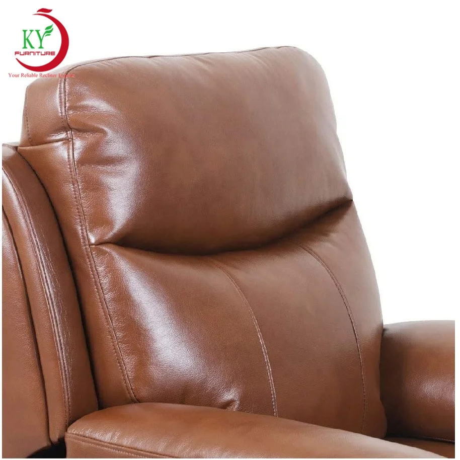 JKY Lays Flat Electric Power Recliner Chair Furniture Breath Leather Sofa Leisure Chair Living Room Furniture 35-40 High Density