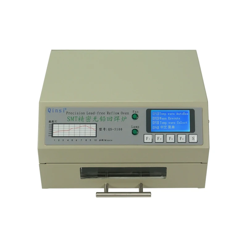 QS-5100 600W настольный автоматический Бессвинцовая припойная smt bga печи оплавления для SMD