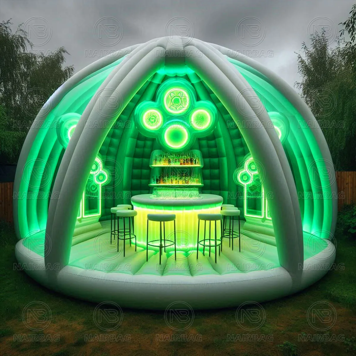 Inflatable Bounce House Bubble Bar Transparent Waterproof Air Dome Tent LED Lights Inflatable Dome Tent Blow Up Igloo Pub