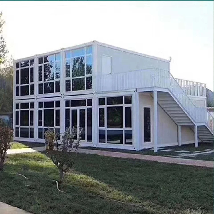 
Foldable Folding Furnished Green Greece Glass Container Prefab House Framecad Steel Structure Prefab Villa House Prefabricated 