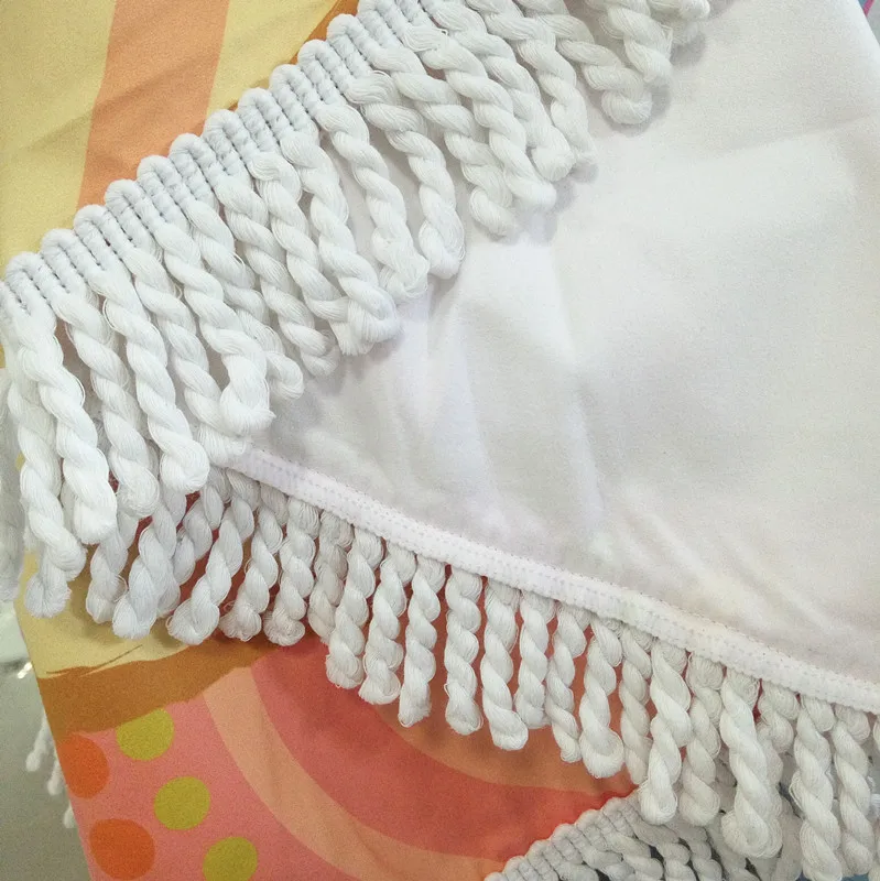 Microfiber Sand Less Sandfree Tassel Towel Circle In Bulk Sand Free Customised Custom Wholesale Round Beach Towel