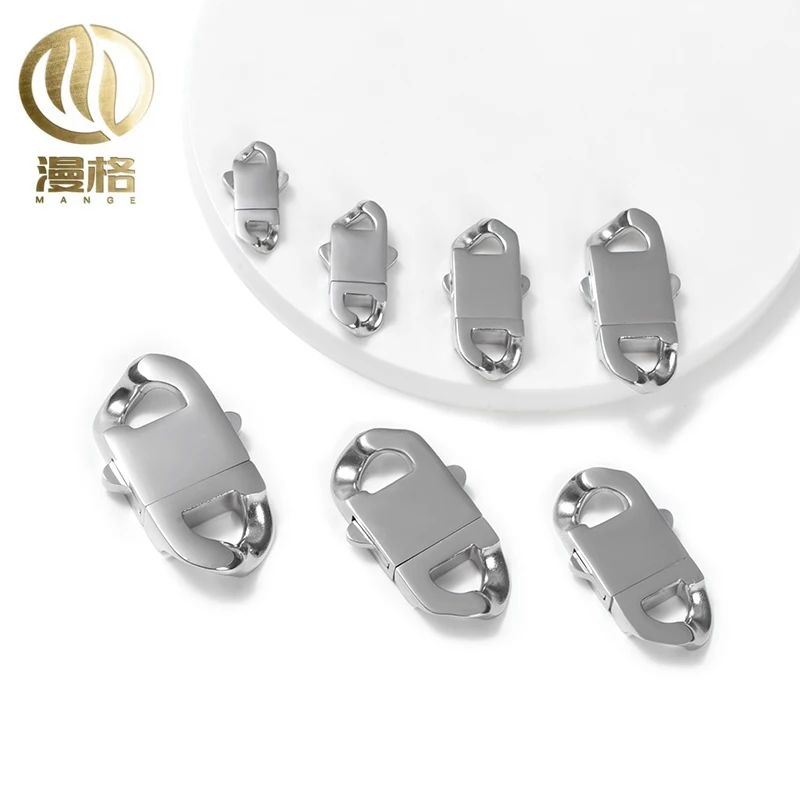 Stainless steel Cuban chain with buckle Titanium steel bracelet Rectangular jean buckle Miami hip-hop grinding chain accessories