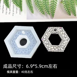 New diamond hanging silicone mold crystal drop glue flash diamond shaped jewelry pendant key chain silicone mold sun catcher