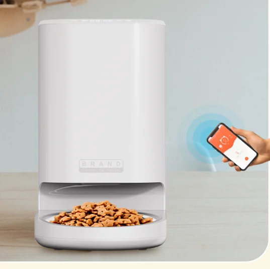 Vacuum dog food dispenser Tuya smart mobile phone app remote control automatic vacuum pet feeder
