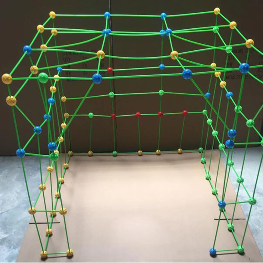  Замки туннели палатки Набор Новая детская конструкция форта здания Diy 3d игры дома строительные