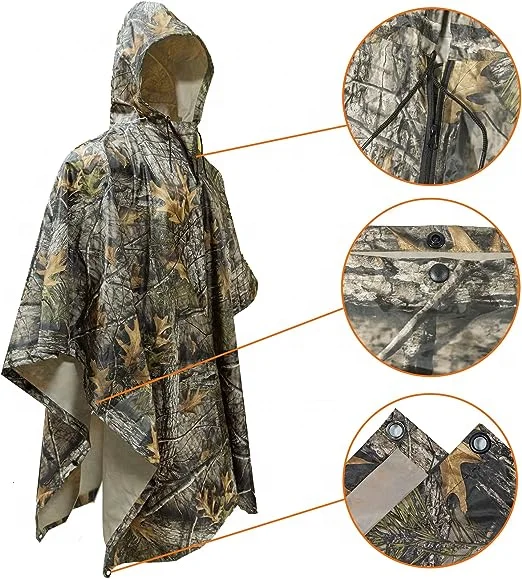 MITO poncho raincoat waterproof camping outdoor camouflage