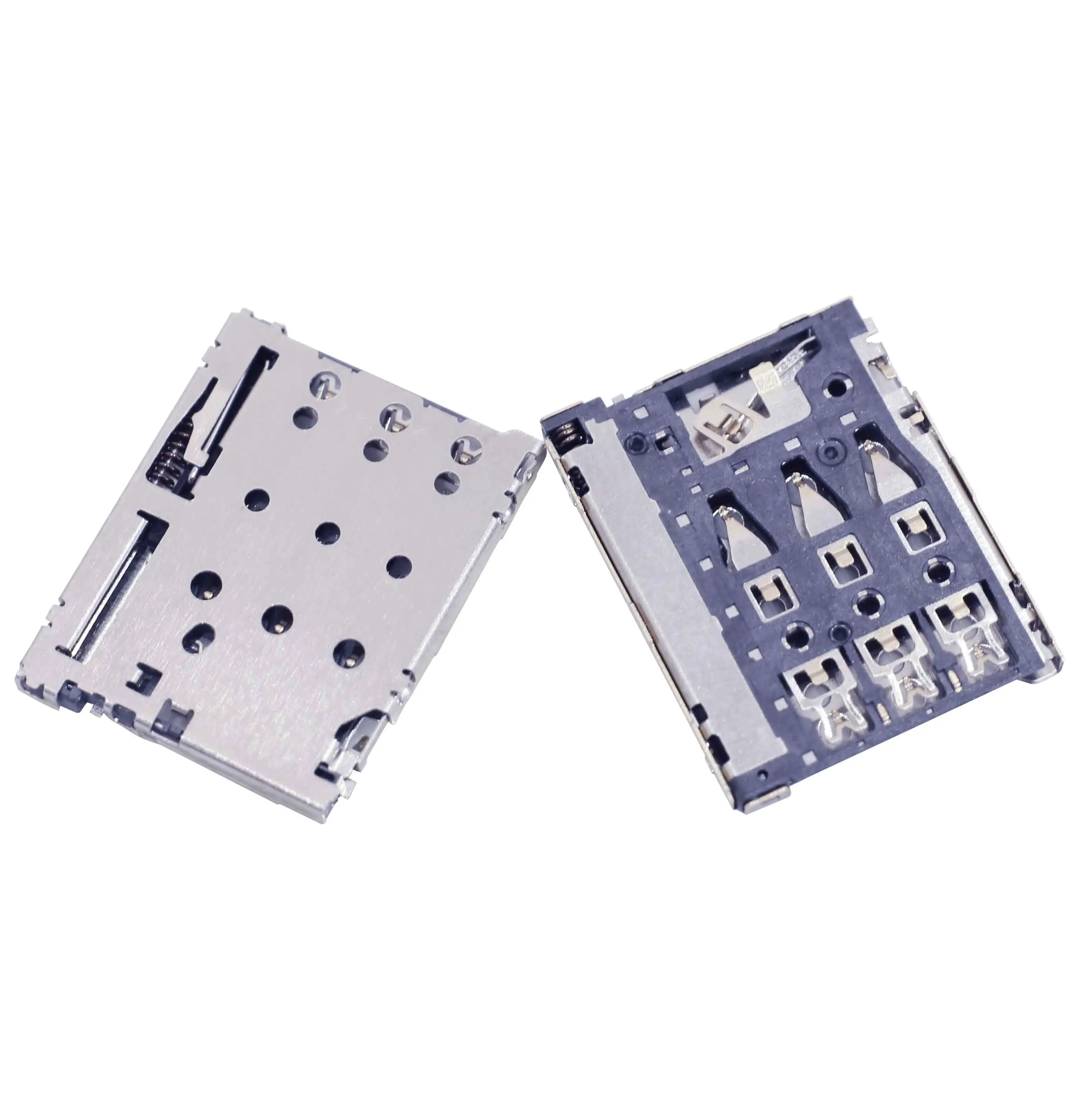 Ч KP13 разъемы серии H1.25mm 6Pin nano sim-карта двойной двухтактной Тип C гнездо адаптера KP13B-SF-PEJ mini sim карты Разъем поверхностного монтажа