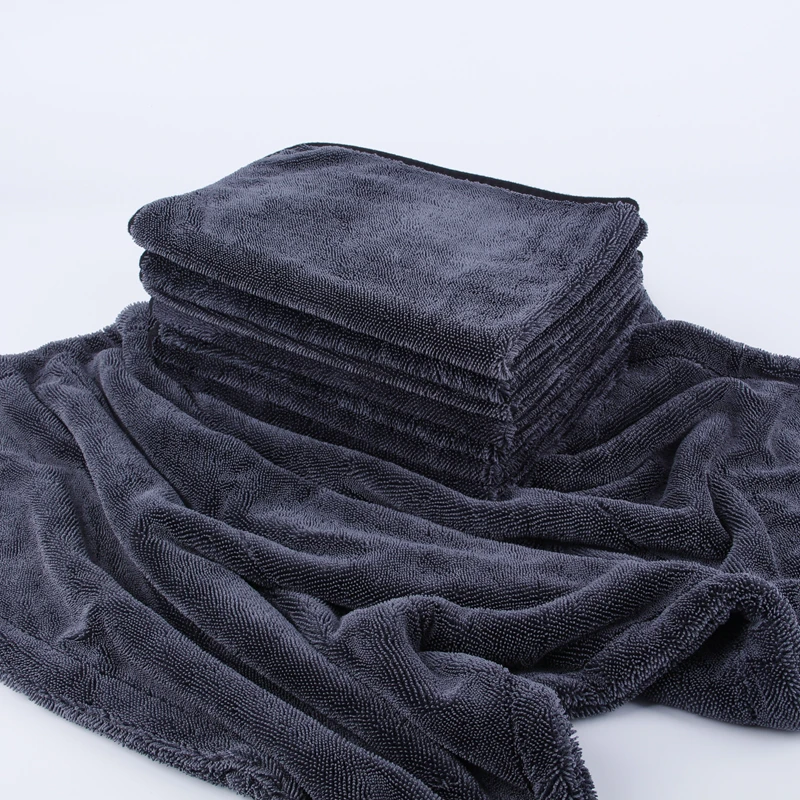 Custom Microfiber Cleaning Cloth Rags Twisted Loop Car Absorbent Window Auto Cleaning Cloth Car Wash Towel