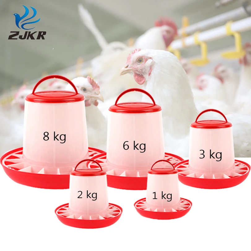 CETTIA Hot Sale Farm Tools 8/6/3/2/1kg Red White Colour  Animal Poultry Feeder and Drinker Drinker Feeder and Drinkers