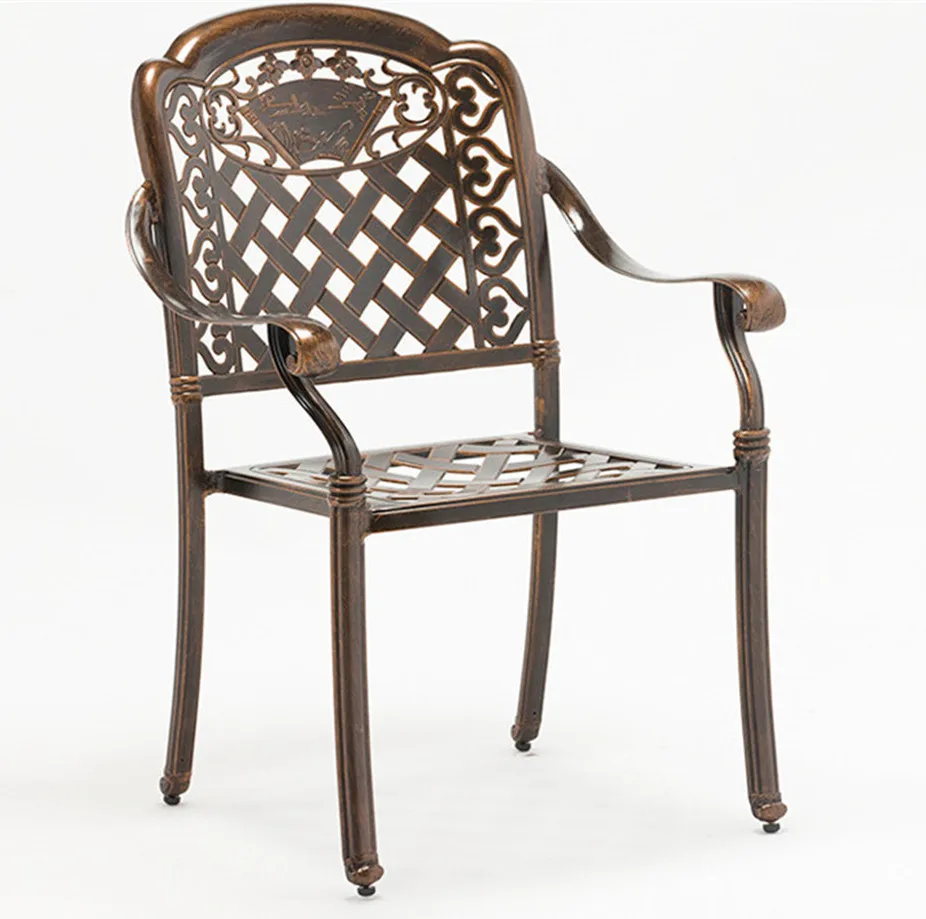 Leisure Furniture Set Dining Tables and Chairs Courtyard Cast Aluminum Wholesale Outdoor Garden Set Modern Stack