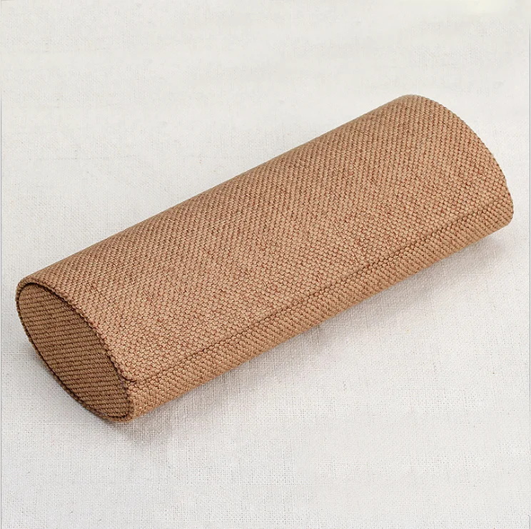 Wholesale Linen Fashion Custom Sunglasses Case  Folding Oval Hard Glasses Case
