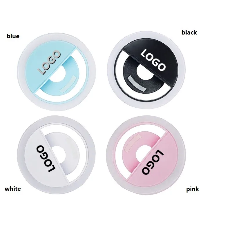 Cheap Portable Mini LED Ring Light Mobile Phone professional Smart Phone Selfie Fill light Clip Custom logo