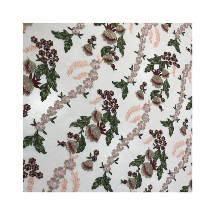 Low Price Embroidery Tulle Plain Lace Polyester Coiling Fabric for Special Occasions