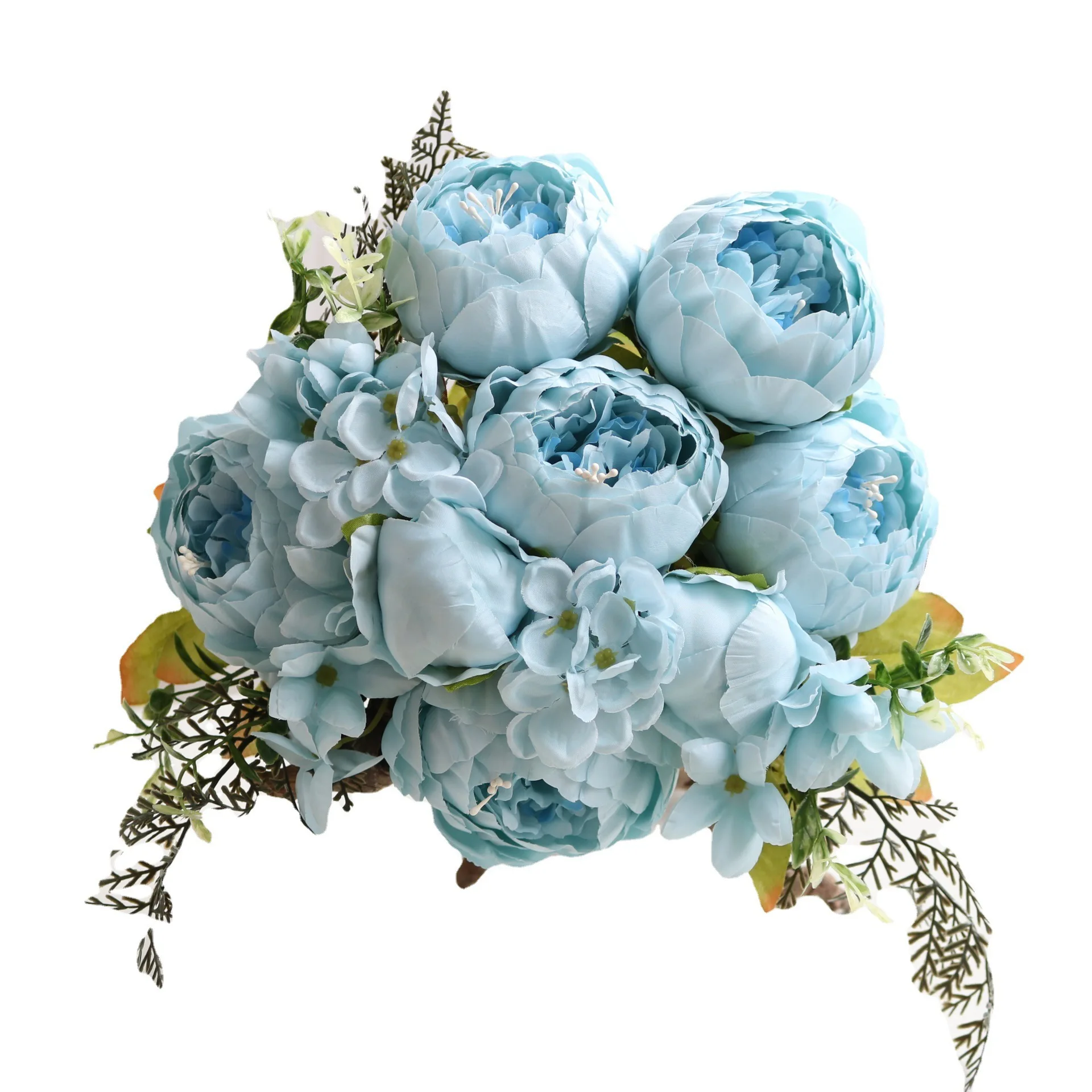 SMD026 6 head popular selling peony artificial silk flowers wholesale home decor wedding flower