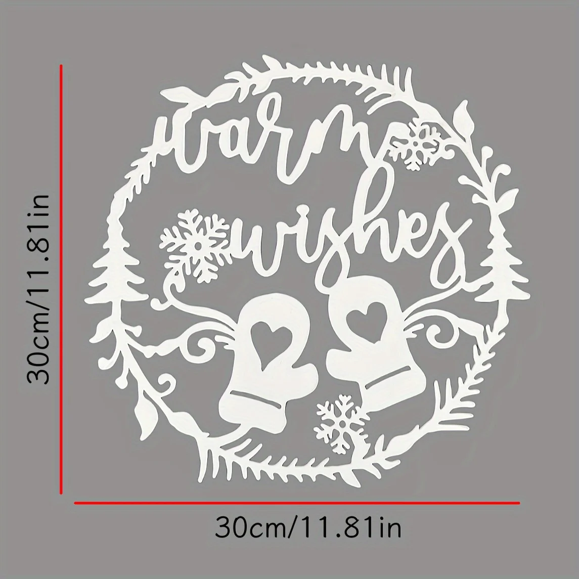 Modern White Metal Wall Art Decor Christmas Living Room Hanging Wall Sticker Movable Plant Pattern Home Decoration or Gift