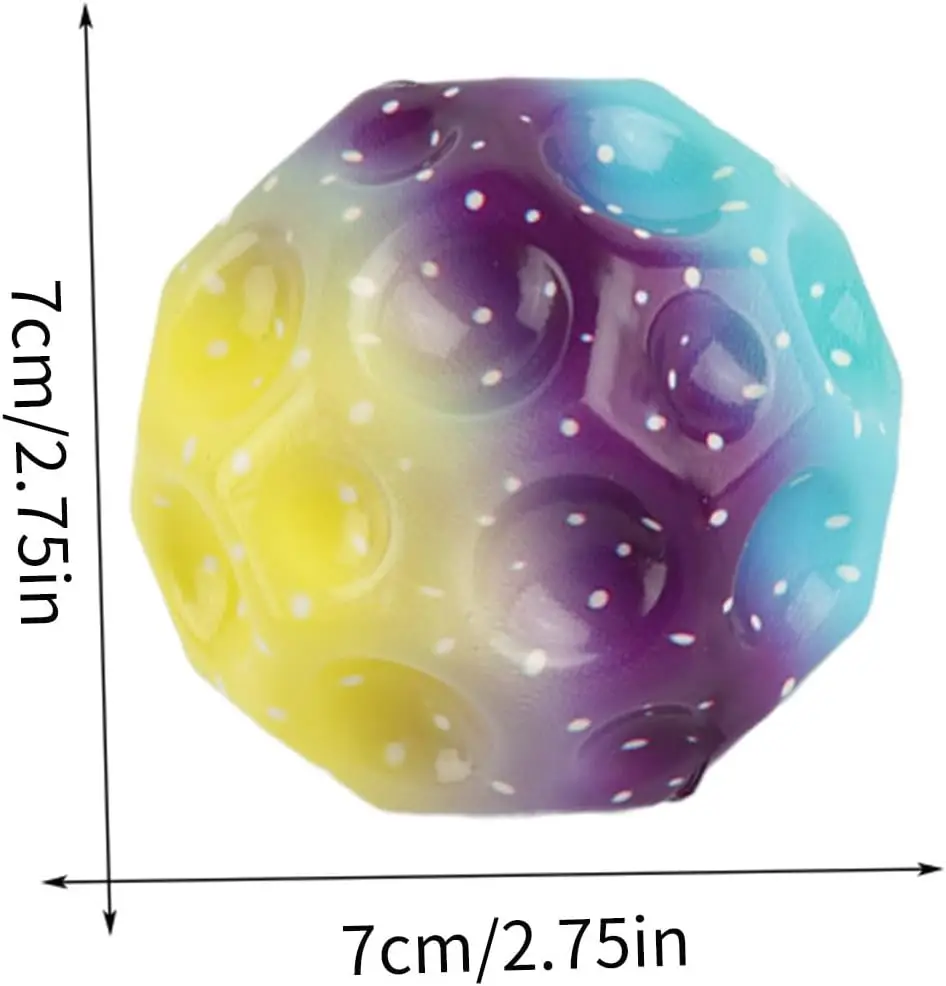 High Resilience Moon Shape Porous Bouncy Ball Anti-gravity Super Bouncy Multi-hole Astro Jump Ball Mini High Bouncing Ball