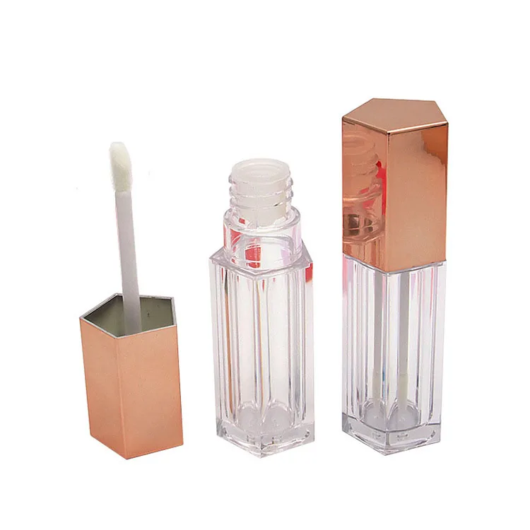 Онлайн в наличии, розовое золото, пустой тюбик для блеска для губ, высокое качество, 5 мл, контейнер для блеска для губ, контейнер для жидкой губной помады