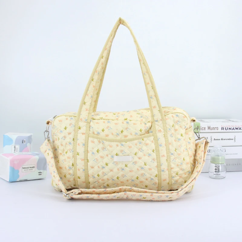 Custom Logo Woman Cotton Printed Weekend Duffle Bag Travel Tote Bag