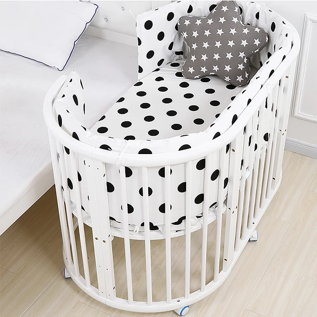 Многофункциональная овальная кроватка для детской кроватки детская круглая с сокровищами из зеленого