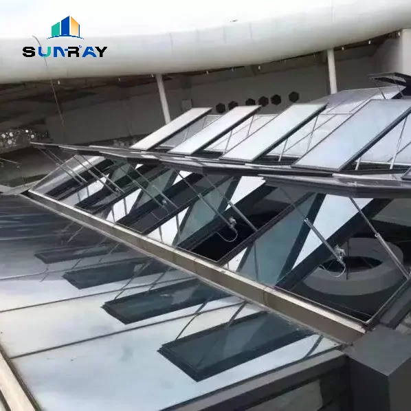 Modern Large Automatic Warehouse Skylight Top Hung Loft Window Sliding Folding Open Styles Huge Design Villas Campers Louver
