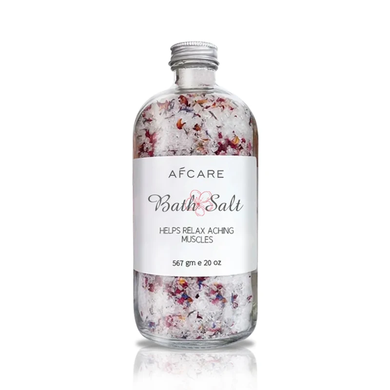 Private Label Bath Salts Exfoliation Whitening Organic Lemon Sustainable Bath Salts