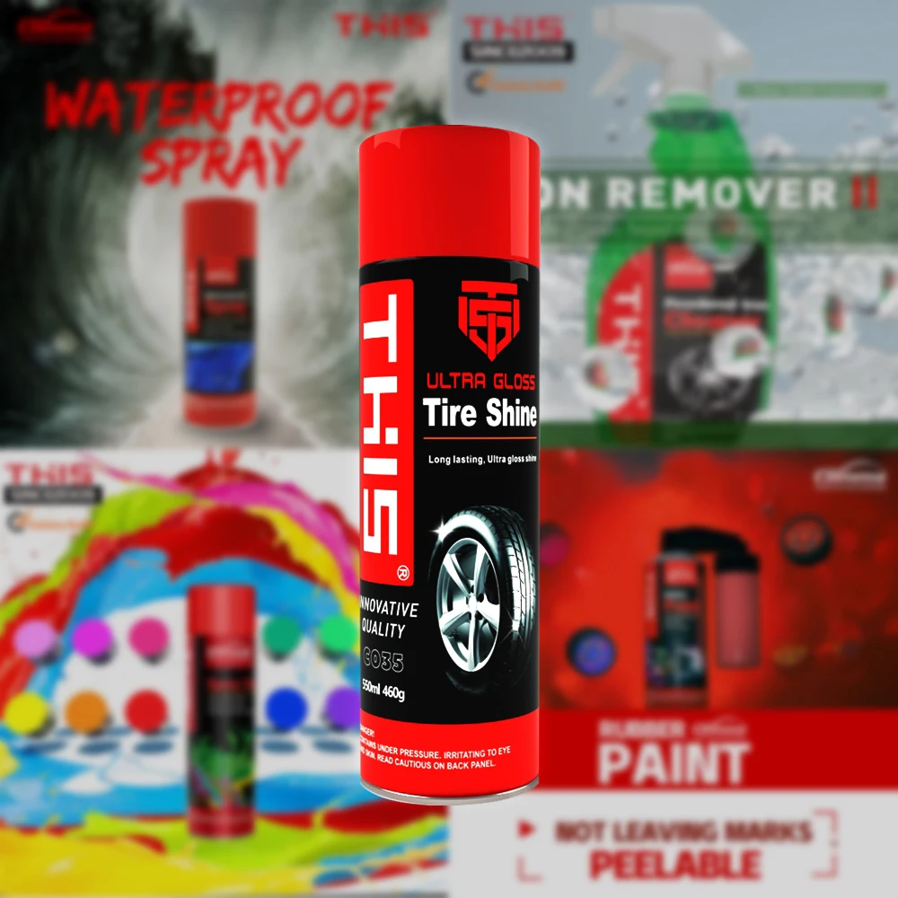 OEM Custom China Manufacturer Ultra Gloss Car Tire Black Shine Tire Dressing Polish Shine Foam Coating Gloss Tire shine
