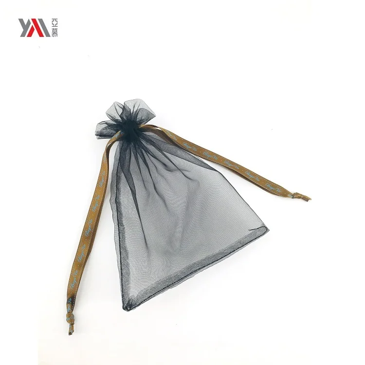Factory supply custom organza drawstring gift pouch bag