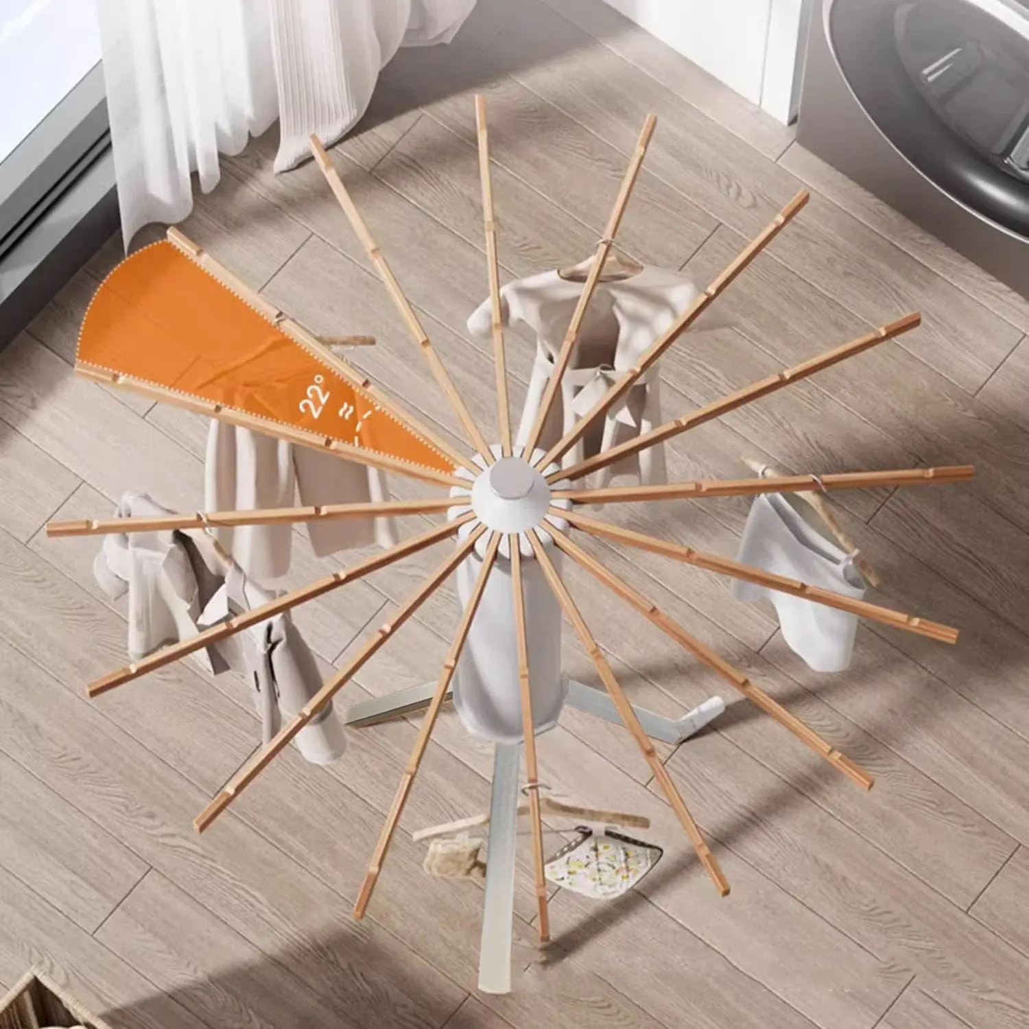 Triangle All Aluminum Drying Rack Foldable Plastic Design Glossy  for Living Room Space