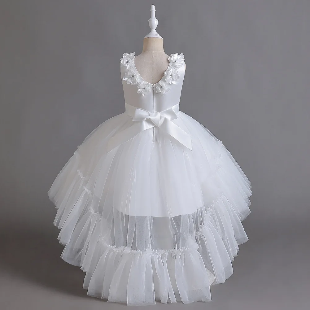 Goodada Garment  High Quality Girls Wedding Dresses Christmas Ball Gown Kids Princess Birthday Long Trailing Dress