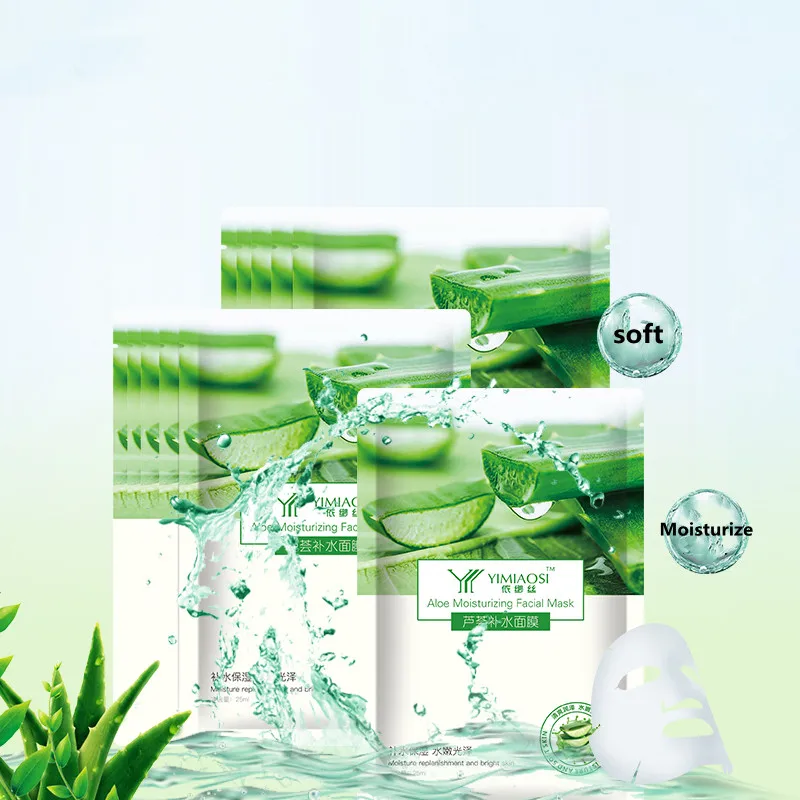 OEM; Экстракт алоэ вера увлажняющая маска для лица, полотенце после загара ремонт сокращает поры, акне Алоэ Вера маска для лица Уход за лицом