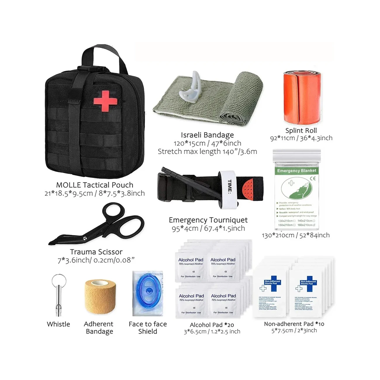 Combat tactical emergency kit trauma first aid kit for outdoor survival professional medical supplies