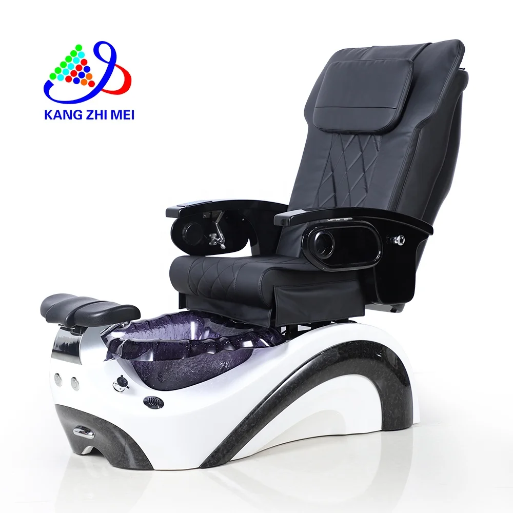 Kangmei Latest Black Golden Foot Spa Beauty Nail Salon Pipeless Manicure Massage Pedicure Chair