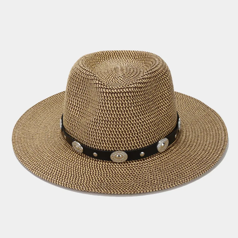 Dick cowboy european american fashion sun ladies straw hat men stage performance panama straw for hats