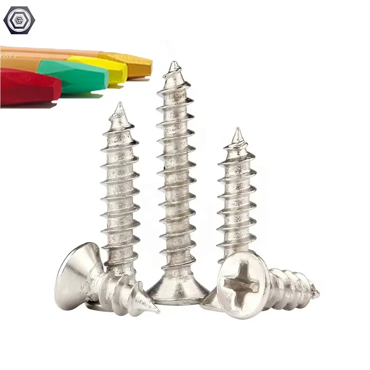 Philip countersunk Head Screws Silver Plated CKS head  self-tapping screw