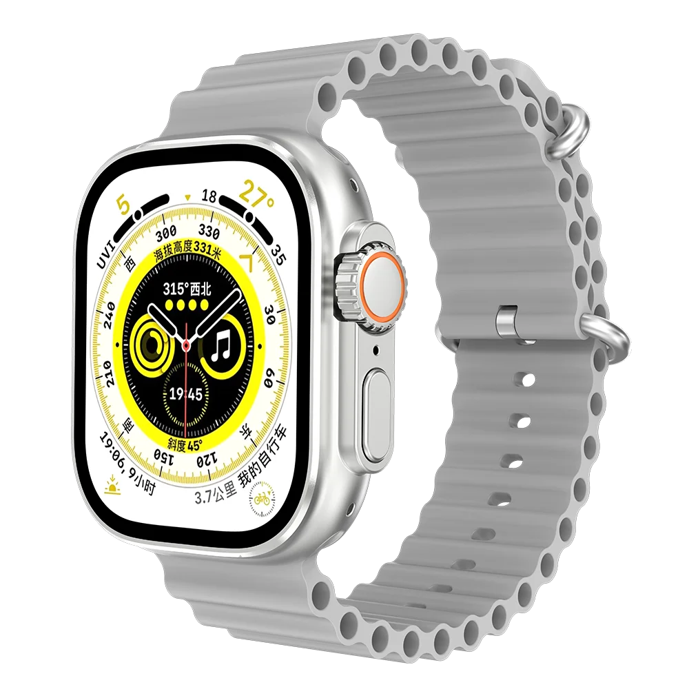 SMA High Quality Custom AM08 1.96 inch sport health fitness tracker monitoring Amoled Wireless bluetooth Full Touch Smart watch