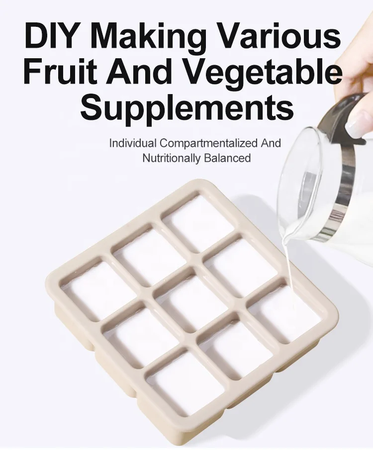 Wholesale New Oem Easy To Clean 9 Cavities Ice Cube Try Food Grade Silicone Handmade Ice Mold Making Ice Tool With Lid