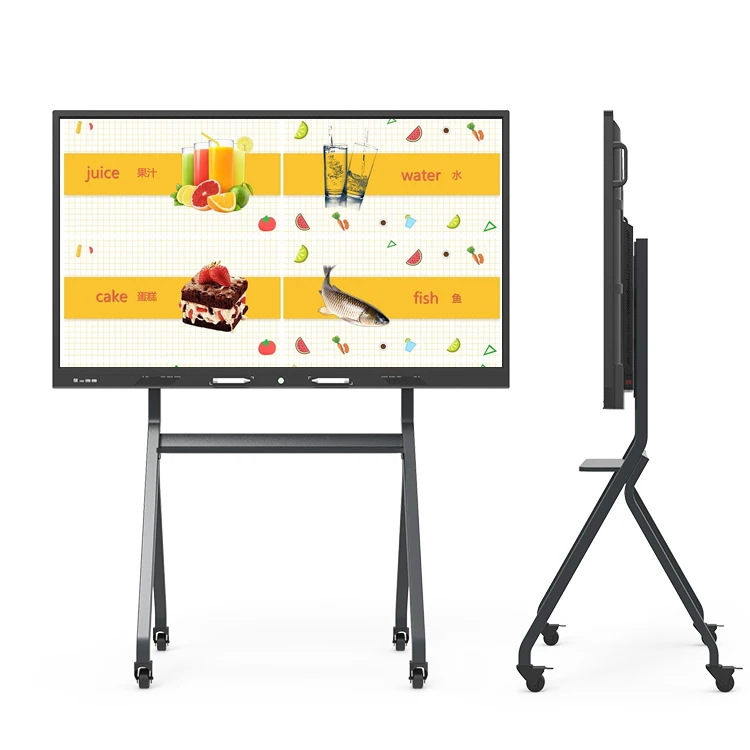 HUSHIDA 55 65 inch smart board interactive 4k smart black board for school