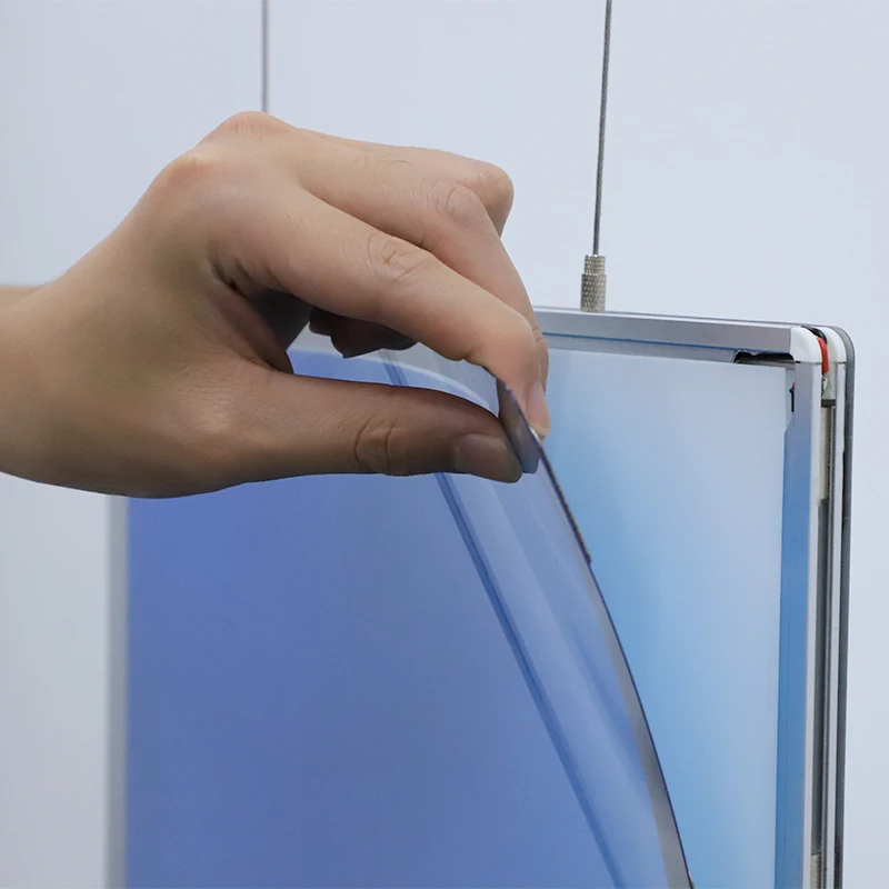 Fashion Design  Led Backlit Double Sided Poster Frame Led Display Aluminium Lighting Box Advertising Lightbox