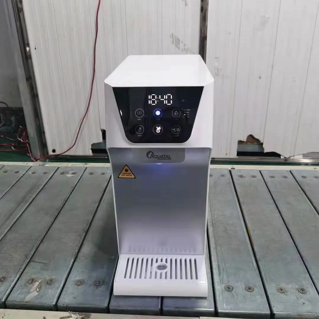 Puretal newest desktop hot and cold water purifier with UV lamp water dispenser
