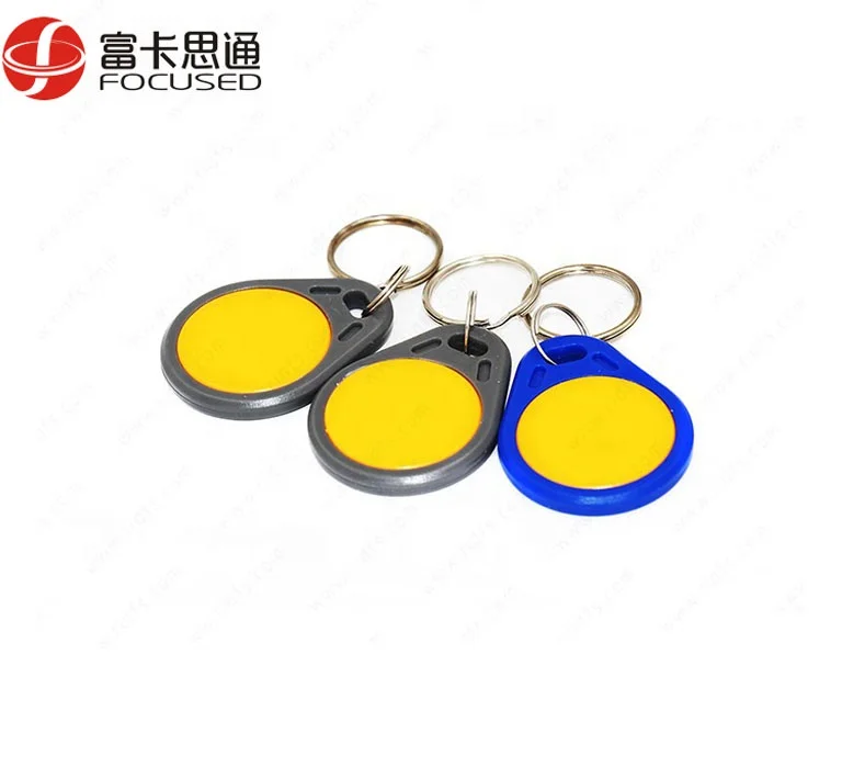 Chip UID Custom Passive 13.56MHz ISO14443 NFC RFID Leather keyfob For Door Keychain