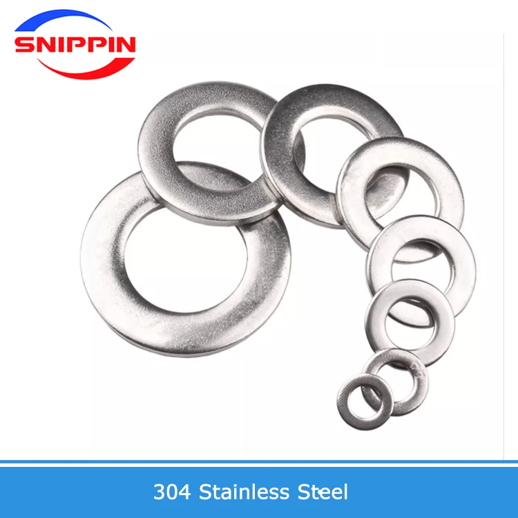 Stainless steel steel fasteners with large thickened DIN125A flat washers