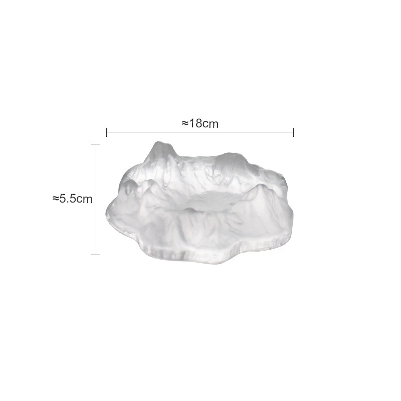 Creative Mount Fuji Ashtray Office Bar Hotel Glass Glacier Ashtray White Crystal Ashtray For Mens Birthday Gift